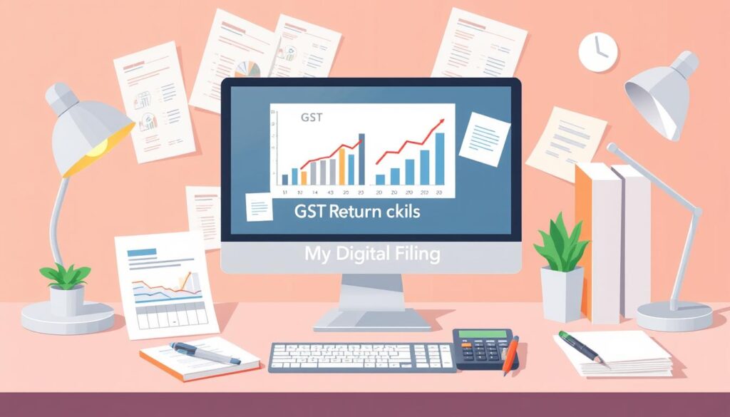 how to do gst return filing manually