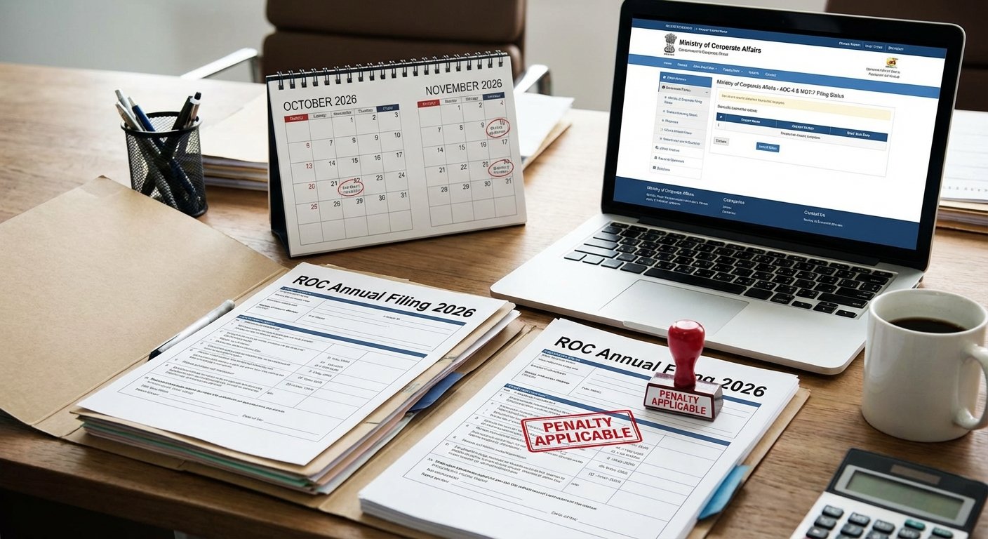 ROC Annual Filing 2026: AOC-4 and MGT-7 Due Dates and Penalties