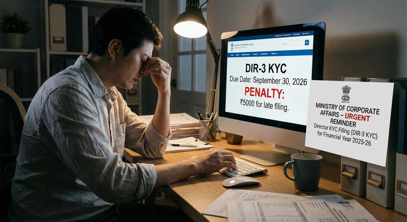 DIR 3 KYC filing due date and penalty 1768214047