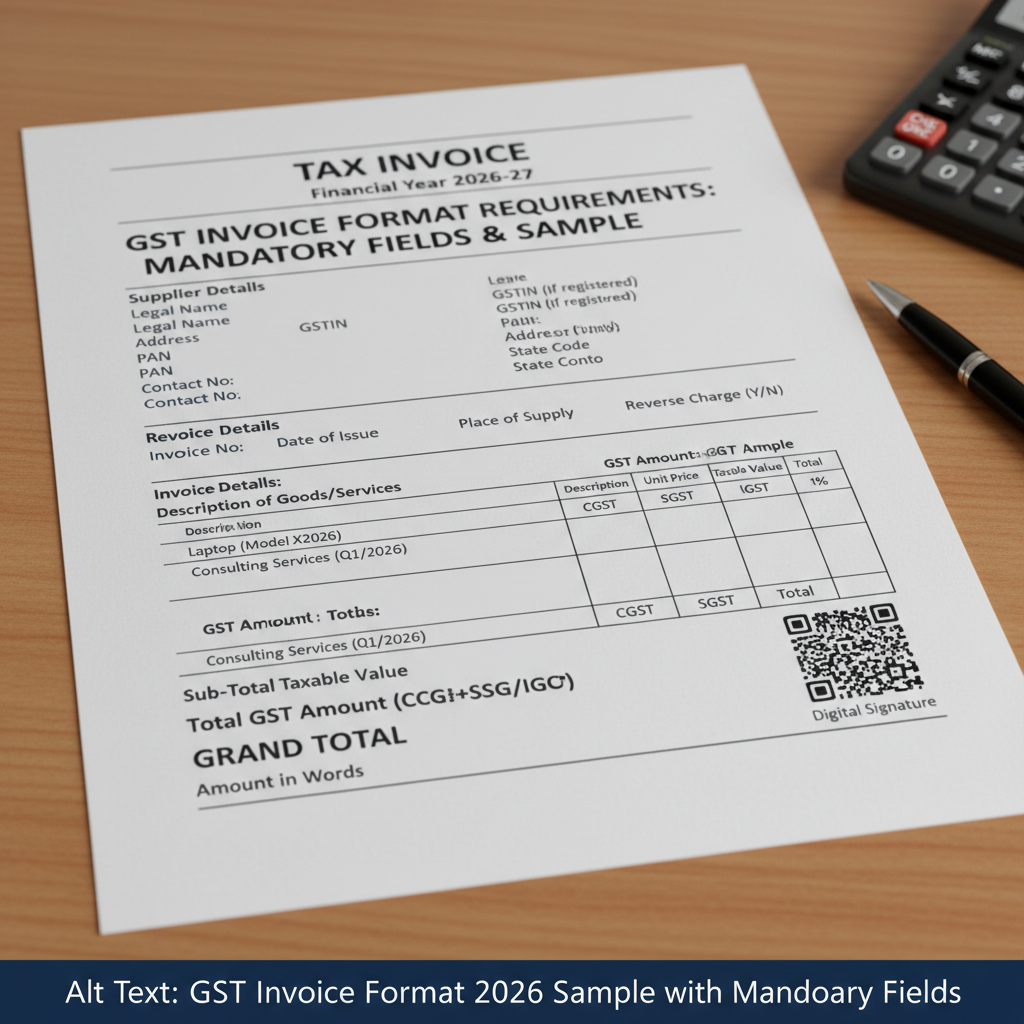 GST Invoice Format Requirements: Understanding the GST Invoice Format Mandatory Fields India (2026 Update)