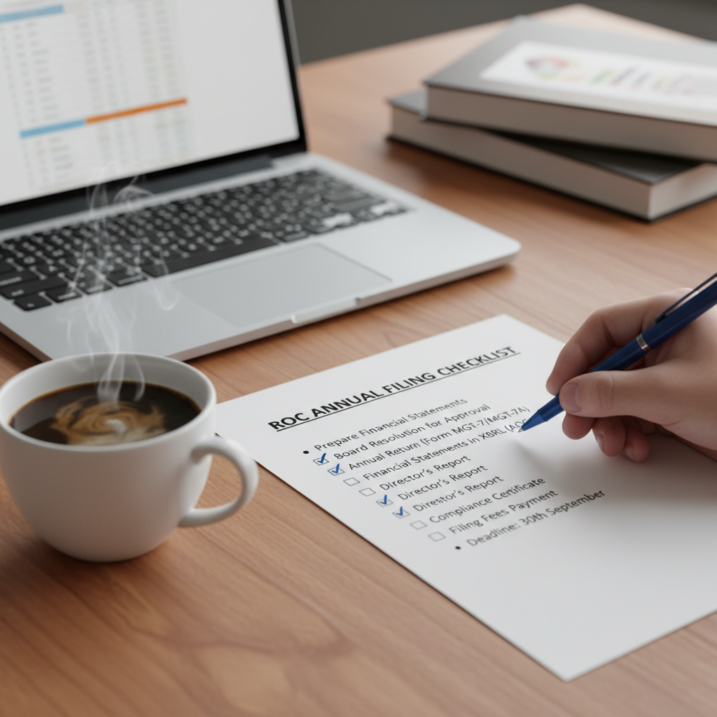 The Comprehensive ROC Annual Filing Checklist: Mastering AOC-4, MGT-7, and Due Dates