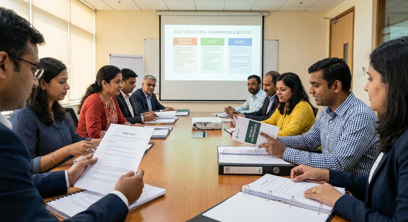 Section 8 Company vs Trust vs Society: Which NGO Structure is Best?