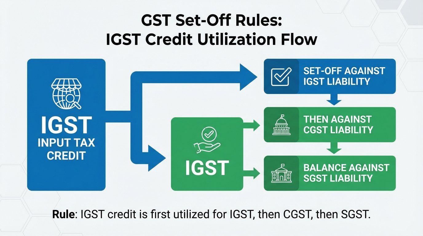 GST liability calculation set-off rules flowchart