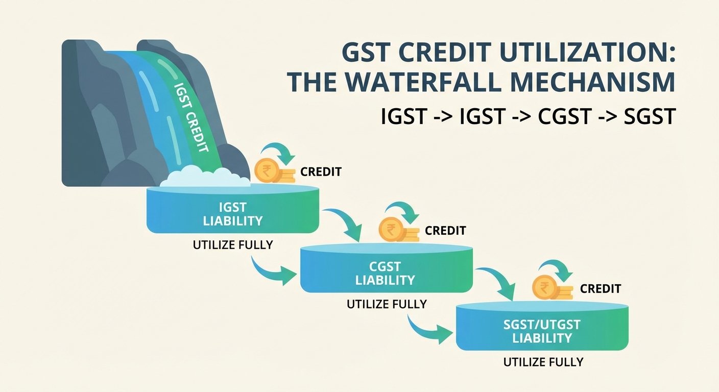 Chart showing priority of input tax credit gst utilization