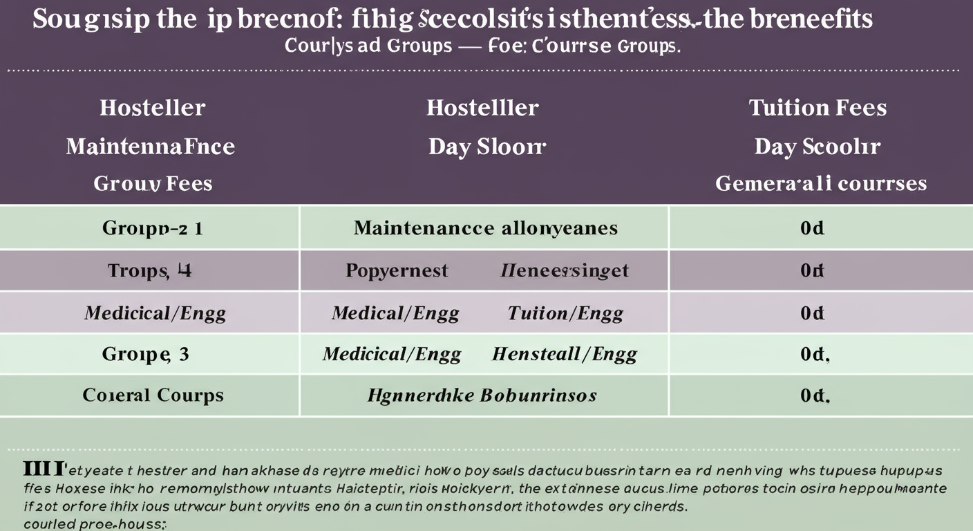 e Prerana Scholarship 2026: The Ultimate Guide to Apply 3 e Prerana Scholarship - A high-quality graphic comparing the scholarship benefits (Maintenance Allowance, Tuition Fees) for a Hosteller vs. a Day Scholar across different course groups like Group 1 (Medical/Engg) and Group 3 (General courses).