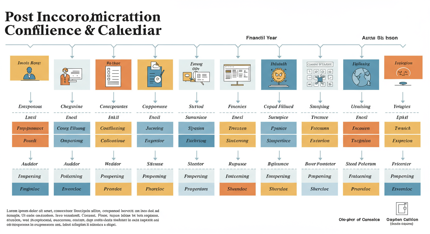Pvt Ltd Company Registration in India: The 2026 Founder's Playbook 3 Pvt Ltd company registration - A visual timeline graphic illustrating the post-incorporation compliance calendar for a new Pvt Ltd company's first financial year, highlighting key deadlines like auditor appointment, board meetings, and annual filings.