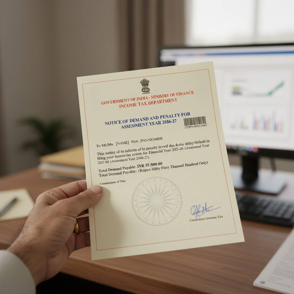 An official tax penalty notice for the year 2026.