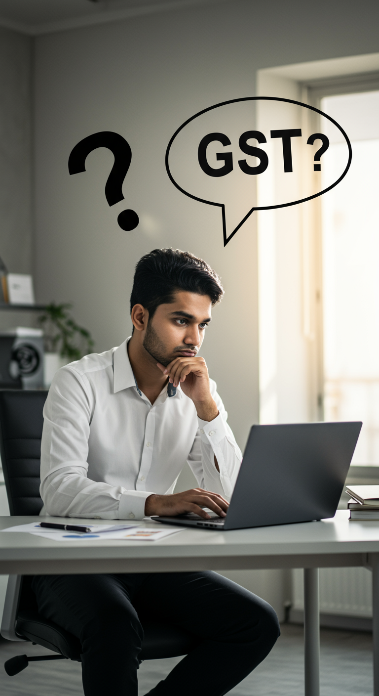 An entrepreneur thinking about whether they need to register for GST.