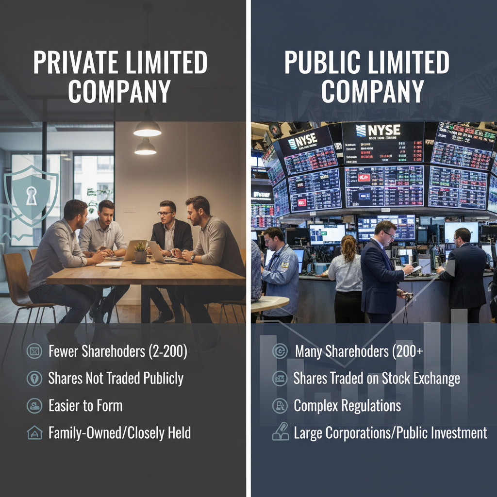 11 Key Differences Between Private Limited Company and Public Limited Company