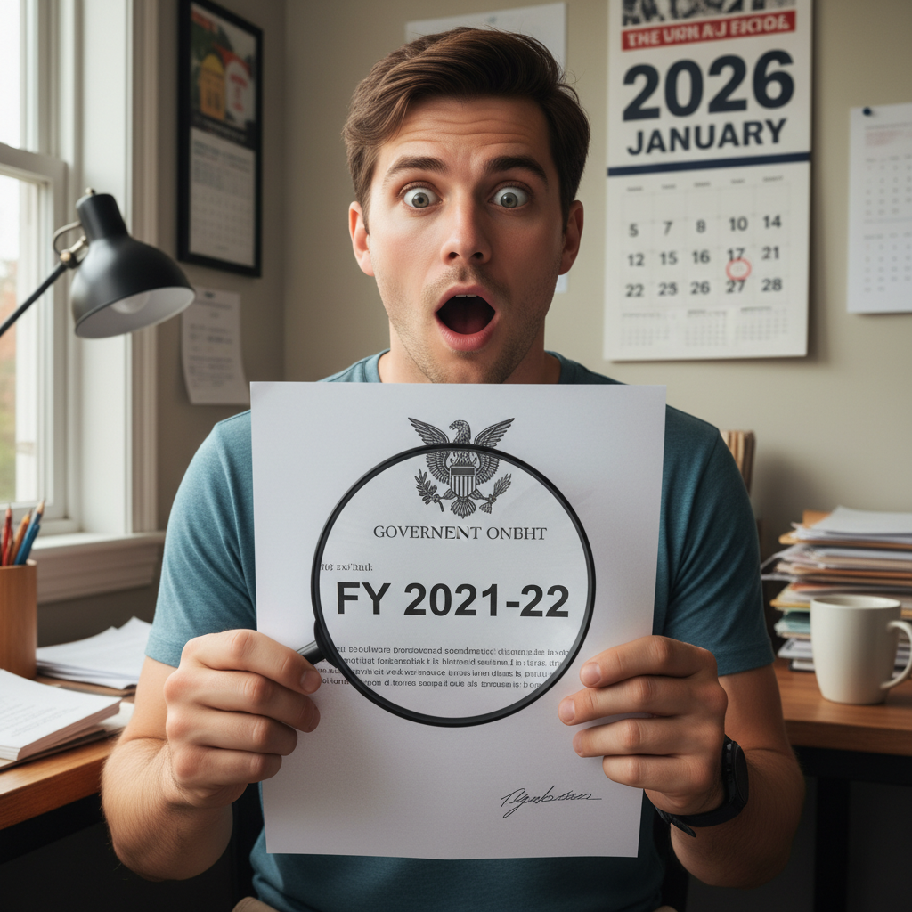 A person receiving a tax notice in 2026 for the financial year 2021-22.