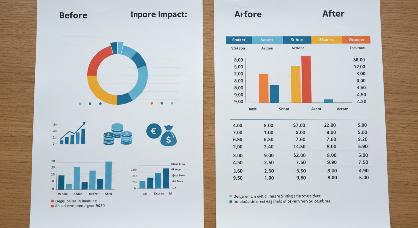 Form DRC 03 - A high-quality graphic version of the 'Financial Impact: Before vs. After' comparison table above, using clear icons and colors to highlight the cost savings.