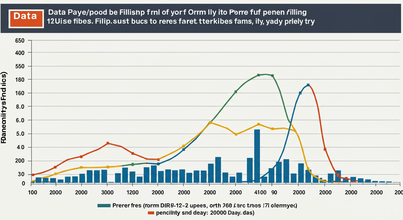 Form DIR-12 filing - Data trend graph showing the exponential increase in penalty fees for Form DIR-12 filing over a 200-day period. The Y-axis shows the penalty amount in Rupees, and the X-axis shows days of delay.