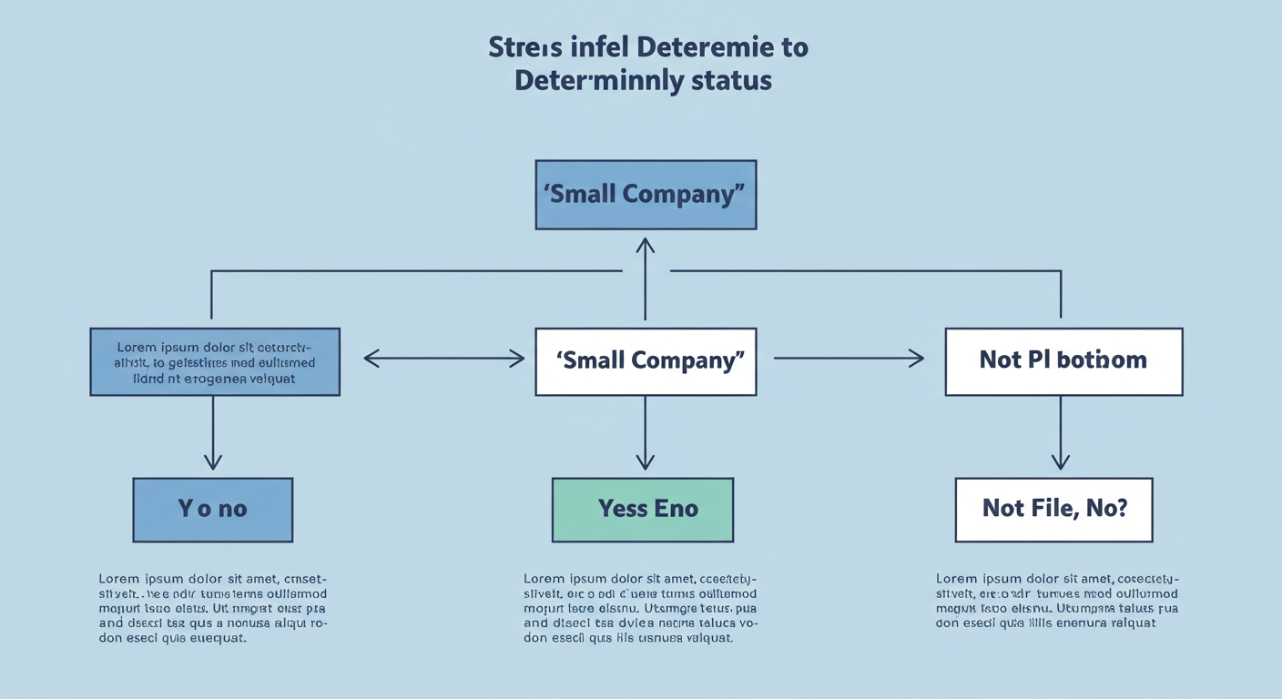Small Company Definition India 2026: Turnover & Capital Limits 3 Small Company Definition India - A simple, professional flowchart diagram illustrating the 5-step process to determine 'Small Company' status, with clear decision boxes (yes/no) leading to the final outcome.