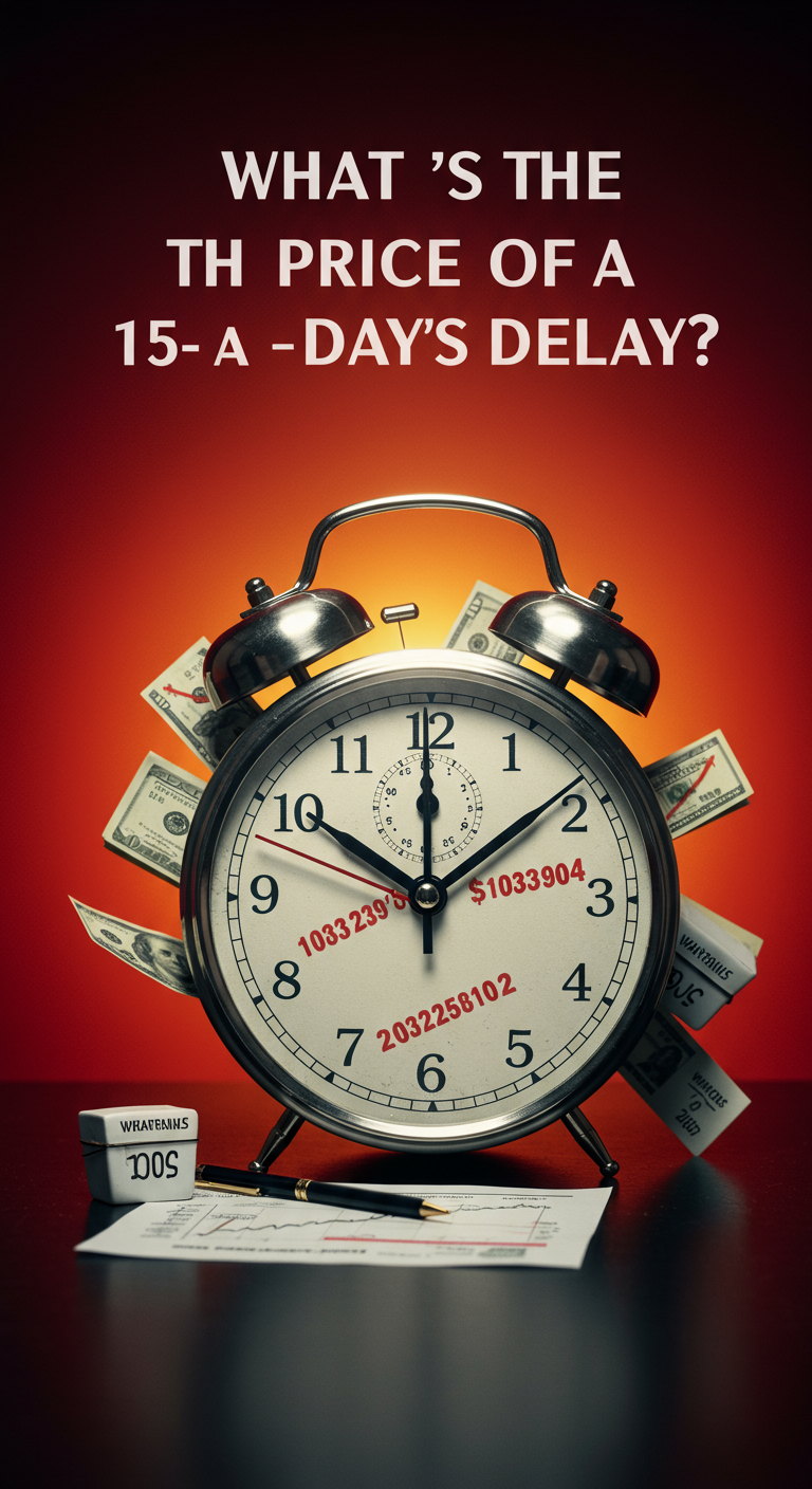 What’s the price of a 15-day delay?